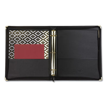 Samsill® Classic Collection Zipper Ring Binder, 3 Rings, 1.5" Capacity, 11 X 8.5, Black freeshipping - TVN Wholesale